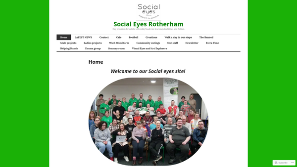 Screenshot of the Social Eyes website