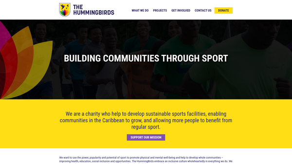 Screenshot of the The Hummingbirds website