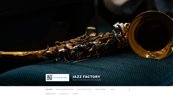 Screenshot of the Jazz Factory website