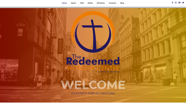 Screenshot of the The Redeemed Worship Centre website
