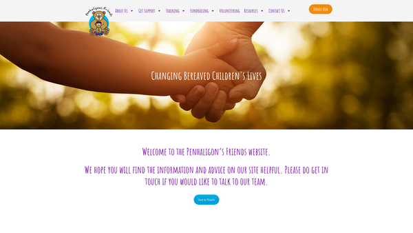 Screenshot of the Penhaligon's Friends website