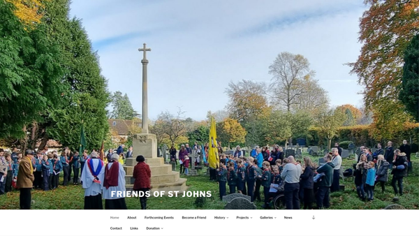 Screenshot of the The Friends Of The Church Of St John The Evangelist, Merrow website