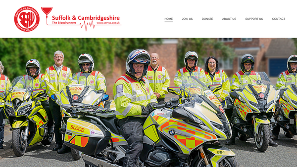 Screenshot of the Serv Suffolk & Cambridgeshire website