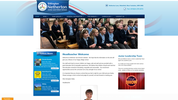 Screenshot of the Friends Of Netherton PTA website