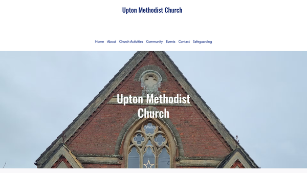 Screenshot of the Upton Methodist Church website