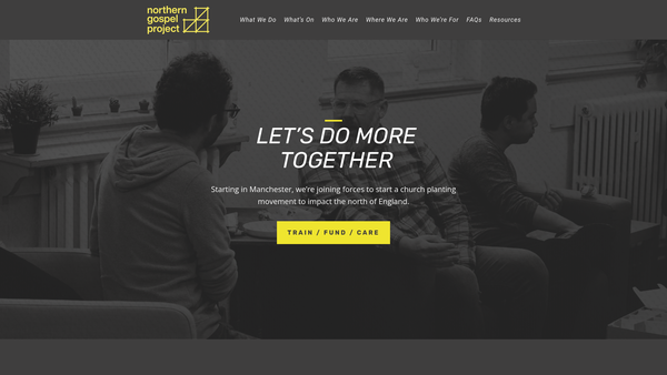 Screenshot of the Northern Gospel Project website