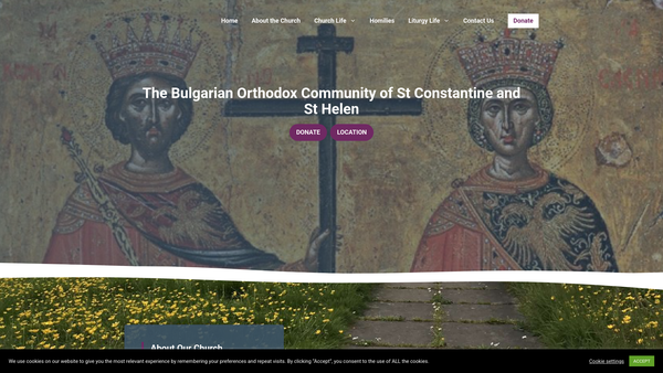 Screenshot of the The Bulgarian Orthodox Community Of St. Constantine And St. Helen website