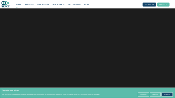 Screenshot of the Sustainable Fisheries And Communities Trust website