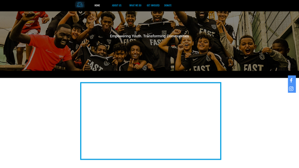 Screenshot of the Fast London website