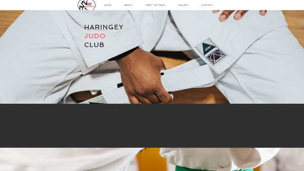 Screenshot of the Haringey Judo Club website