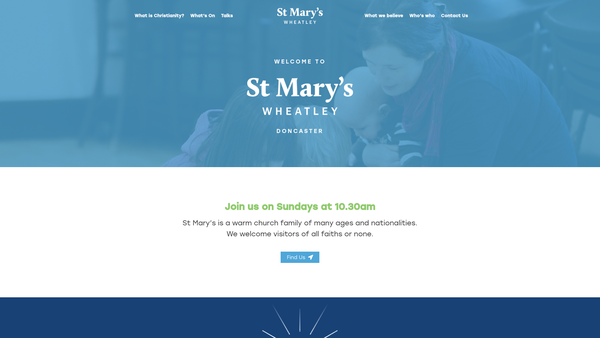 Screenshot of the Doncaster St Mary Pcc website
