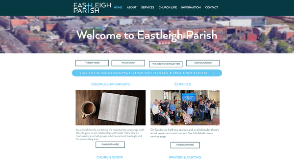 Screenshot of the The Parochial Church Council Of The Ecclesiastical Parish Of Eastleigh website