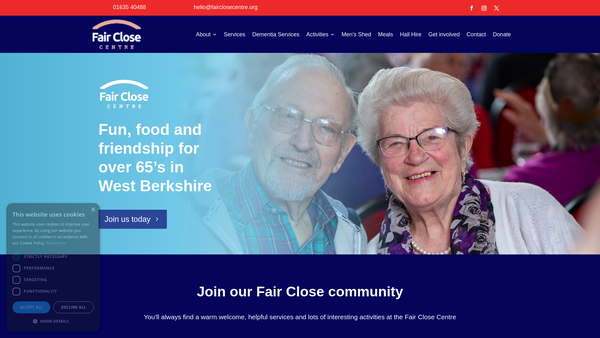 Screenshot of the Age Concern Newbury And District website
