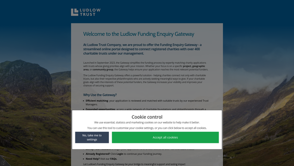Screenshot of the The Roy Proctor Foundation website