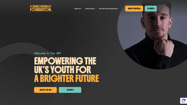 Screenshot of the The James Brindley Foundation Ltd website