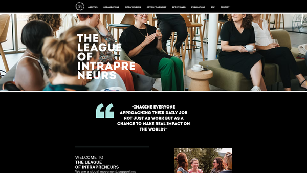 Screenshot of the The League Of Intrapreneurs website