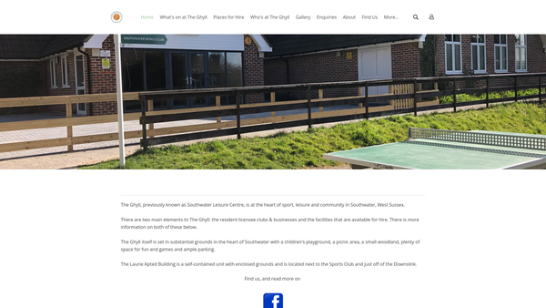Screenshot of the Southwater Ghyll CIO website
