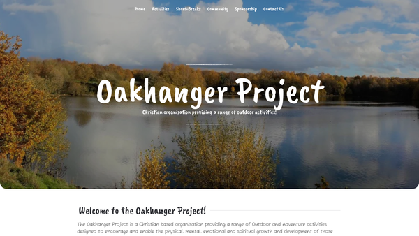 Screenshot of the Oakhanger Project website