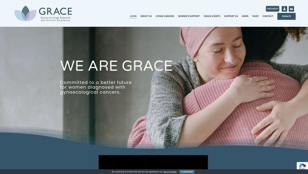 Screenshot of the Gynae-Oncology Research And Clinical Excellence ("Grace") website