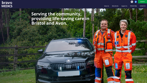 Screenshot of the Bravo Medics website