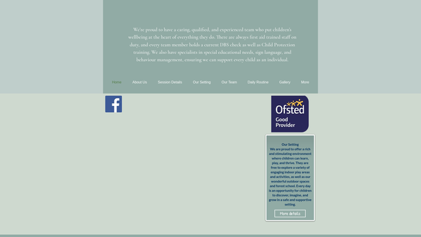 Screenshot of the Shipdham Pre-School website