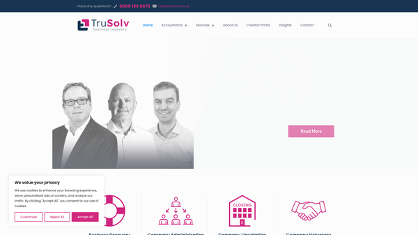 Screenshot of the The Literacy Hubs website