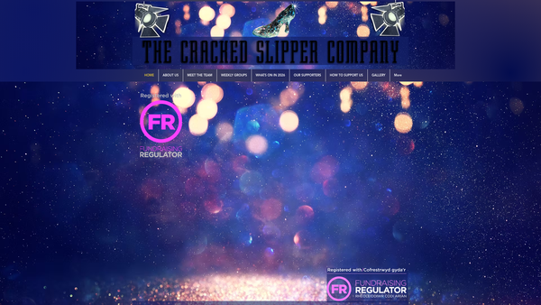 Screenshot of the The Cracked Slipper Company website