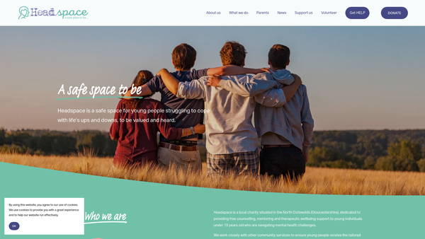 Screenshot of the Headspace website