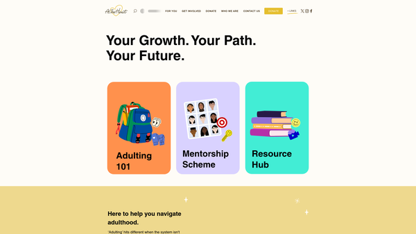 Screenshot of the At The Heart website