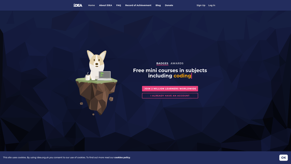 Screenshot of the Idea Foundation website