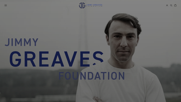 Screenshot of the The Jimmy Greaves Foundation website