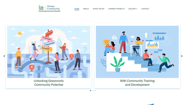Screenshot of the Always Community website