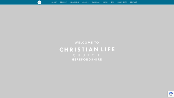 Screenshot of the Christian Life Church website