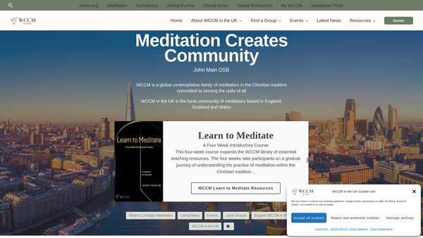 Screenshot of the Wccm In The UK website
