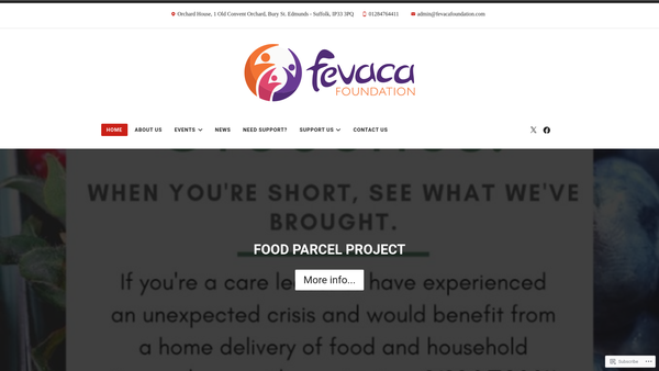 Screenshot of the Fevaca Foundation website