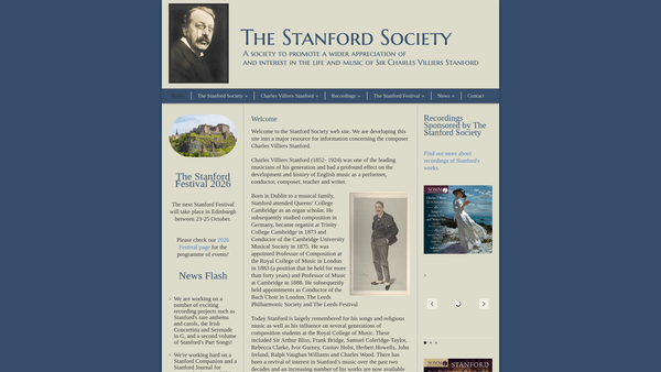Screenshot of the The Stanford Society website