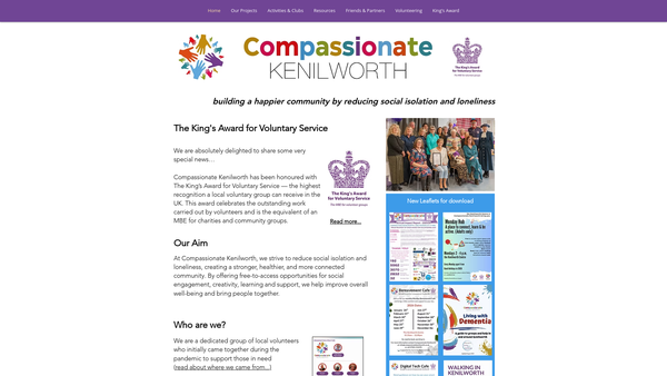 Screenshot of the Compassionate Kenilworth website