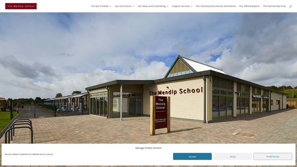 Screenshot of the Friends Of The Mendip School PTA website
