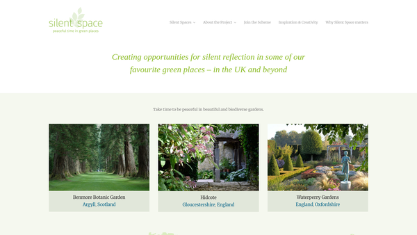 Screenshot of the Silent Space website