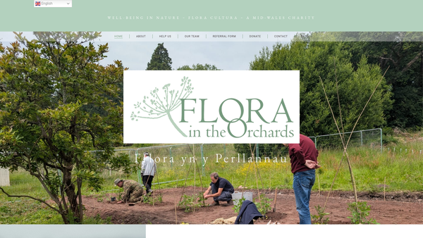 Screenshot of the Flora Cultura website