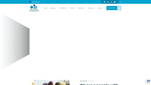 Screenshot of the Osteogenesis Imperfecta Foundation Network website