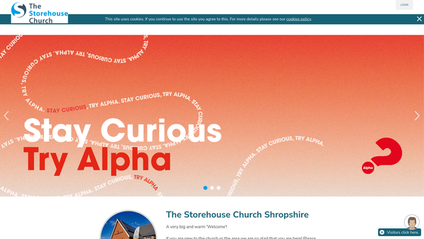 Screenshot of the The Storehouse Church Shropshire website