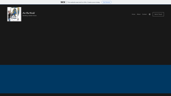 Screenshot of the For The World website