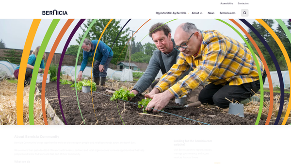 Screenshot of the The Bernicia Foundation website