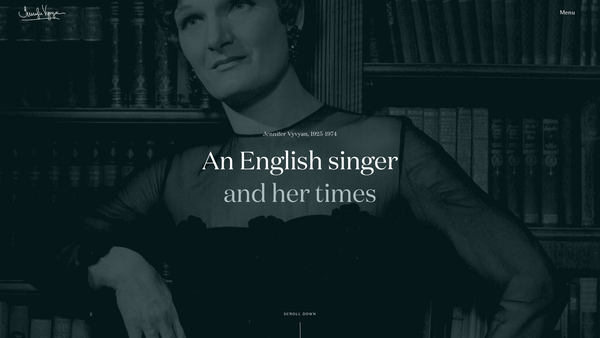 Screenshot of the Jennifer Vyvyan Foundation website