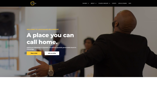 Screenshot of the Lighthouse Fellowship website