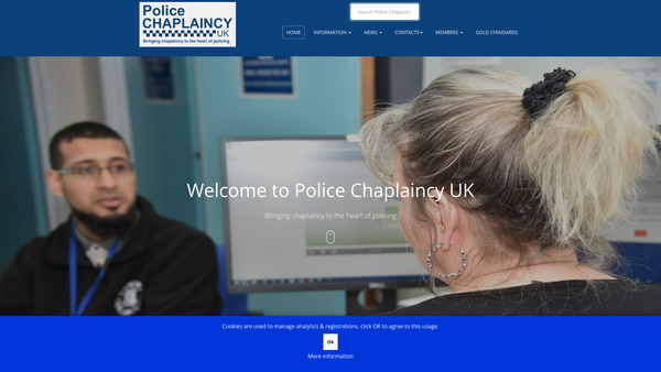 Screenshot of the Police Chaplaincy UK website