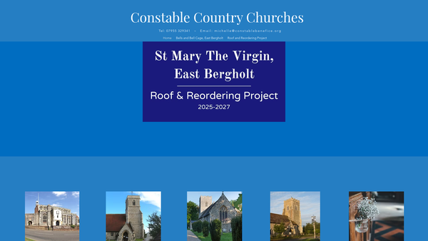 Screenshot of the East Bergholt Parochial Church Council website