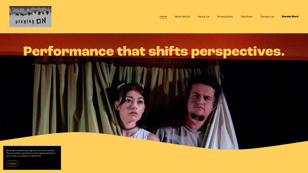 Screenshot of the Playing On CIO website