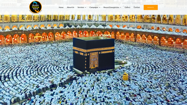 Screenshot of the Muslim Helping Hand website